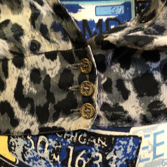 👑 Guess Cheetah Open Front Top XS - Picture 3 of 7